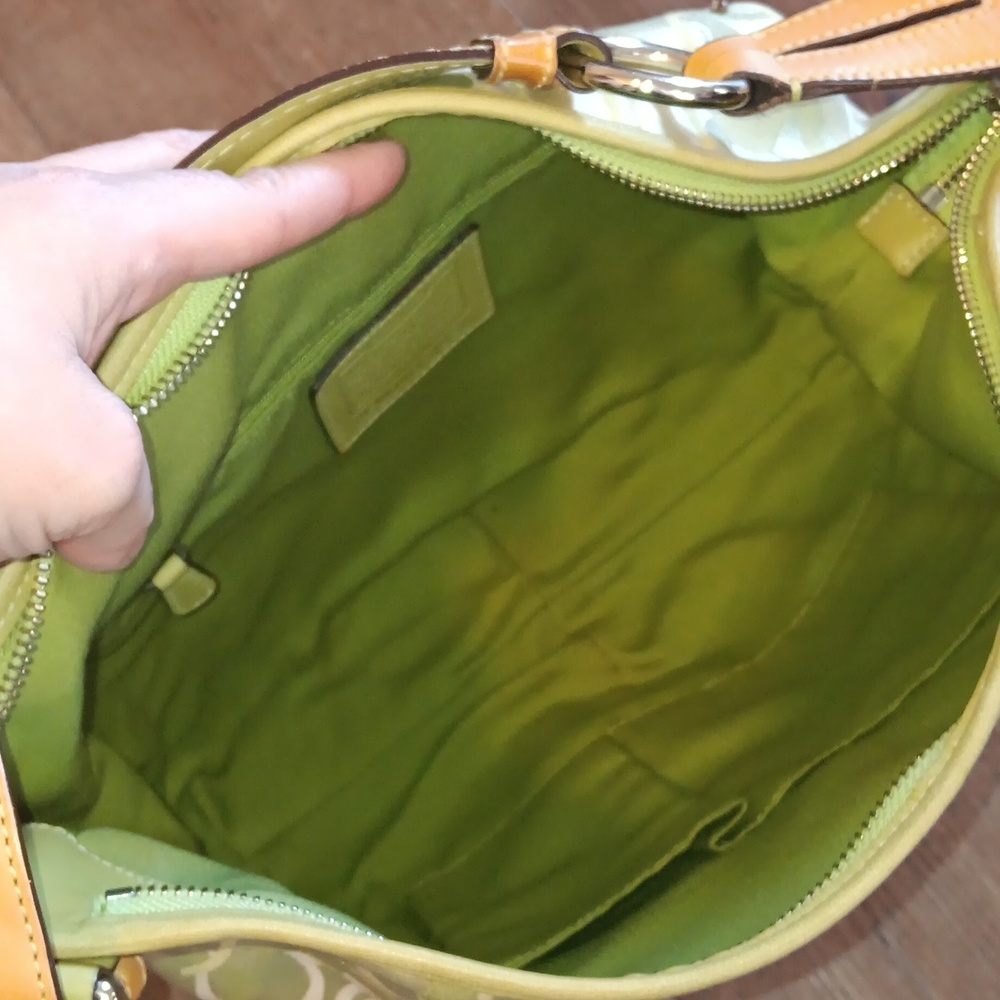 *Upcycled Coach Y2k Green Hobo With Coach Ladybugs 🐞 - Picture 12 of 17